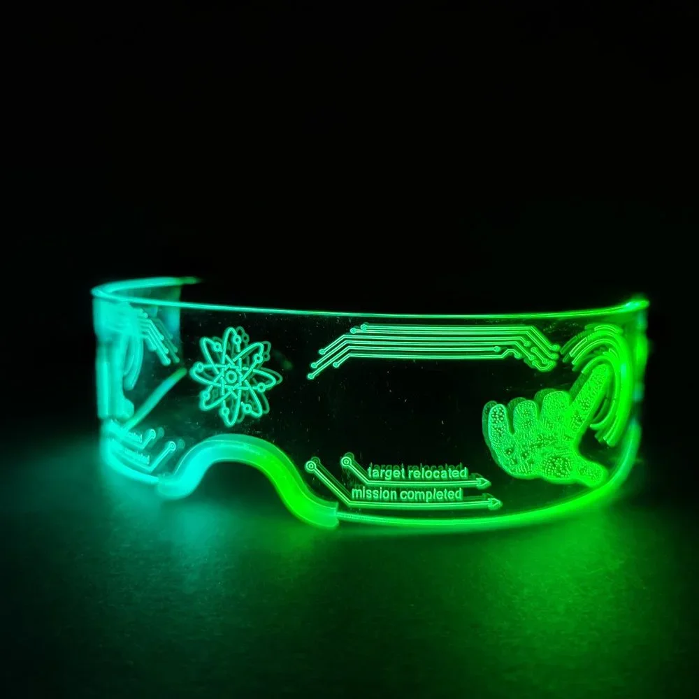 Cyberpunk LED Glasses | Futuristic Fashion Goggle | Rave Festival Accessories
